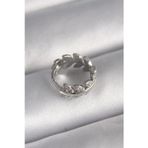 Ftt 316L Çelik Gümüş Renk Zirkon Taşlı Yaprak Model Tragus Piercing