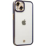Ftt iPhone 14 Plus Kılıf Liva Lens Silikon - Mavi