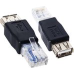 Ftt Rj 45 Erkek Usb A Dişi Ethernet Çevirici Jack Fiş