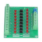 FTVOGUE Diferansiyel Sinyal Girişli Sinyal İzolasyonu Için 8 Kanallı Optocoupler PLC Sinyal Dönüştürücü Kartı, Sinyal Seviyesi Dönüşümü, Tek Çipli Microc Için 20KHZ Limit Anahtarlama