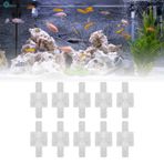 FTVOGUE Hortum Çekvalf, 10 Adet Plastik Tek Yönlü Çek Valf Saydam Akvaryum Anti Geri Akış Hortum Çekvalf, Balık Tankı Boru Vanaları için Yaylı(8mm translucent)