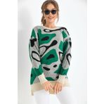 Ftz Women 20038 Taş Karışık Desenli Kadın Tunik