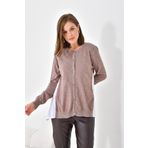 Ftz Women 20526 Vizon Poplin Kumaş Detaylı Kadın Hırka