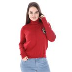 Ftz Women 21-1305 Kırmızı Zımba Taş Detay Kadın Triko