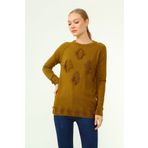 Ftz Women 21-1314 Oriw Ön Püskül Detaylı Kadın Kazak