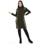 Ftz Women 21-1332 Haki Pul Payet Detay Kadın Tunik