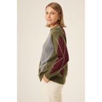 Ftz Women Kadın Baklava Desenli Kazak Haki 25094 - 38 - 40