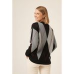 Ftz Women Kadın Baklava Desenli Kazak Siyah 25094 - 38 - 40