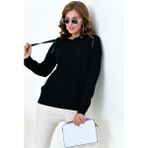 FTZ Women Kadın Kapüşonlu Kazak Siyah 20753 - 38 - 40
