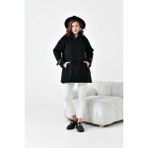FTZ Women Kadın Kaşe Kaban Siyah 30948 - 44