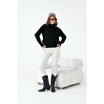 FTZ Women Kadın Pirinç Örgü Kazak Siyah 20909 - 38 - 40