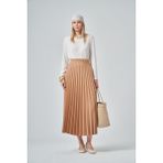 Ftz Women Kadın Plise Etek Camel 30390 - 44