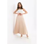 Ftz Women Kadın Pliseli Etek Camel 30390