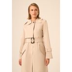 Ftz Women Kadın Trenç Kaban Beige 31211 - 38 - Bej