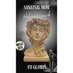 Fu Glowıs Mega Boy Helena Tanrıça Antik Heykel Figüründe Dekoratif Mum – Vanilya Kokulu | Özel Seri - Beyaz - 1 Adet