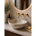 FUALORA 3 Delikli Ankastre Lavabo Bataryası Gümüş - Altın