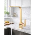 FUALORA Kare Model Gold Mutfak Evye Bataryası - Altın