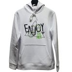 Fuba Kapşonlu Sweat Enjoy Beyaz