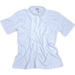 Fuba Mesh Yakalı Beyaz Büyük Beden Tişört - 4XL