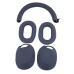 FUBESK Silikon Kafa Bandı ve Ped Kapak Seti, Kulaklık Kılıfı Silikon Kabuk Kapak Koruyucu Earpad Kılıfları, Sony WH 1000XM5 için, Tüm Yuvarlak for Koruma (Derin Mavi)