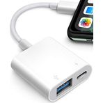 Fubiaofei iPhone/iPad için USB Adaptörü, USB Dişi OTG Adpaterine, USB 3 - iPad Adaptörüne Şarj Portu ile, Flaş Sürücüleri, MIDI, SD Kart Okuyucu ve Fare, Tak ve Çalıştır