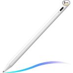Fuchsia Apple iPad 11 3.nesil Uyumlu Avuç Içi Reddetmeli Dokunmatik Yazı Çizim Kalemi - Beyaz