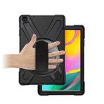 Fuchsia Apple iPad 6 Air 2 Uyumlu Defender Zırh Tablet Askılı 360° Dönebilir Standlı Kılıfı