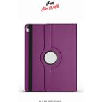 Fuchsia Apple iPad Air 11 M3 2025 Uyumlu 360° Yatay Dikey Dönebilen Deri Tablet Kılıfı - Mor