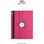 Fuchsia Apple iPad Air 11 M3 2025 Uyumlu 360° Yatay Dikey Dönebilen Deri Tablet Kılıfı - Pembe