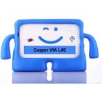 Fuchsia Casper Via L40-G 10.4" ile Uyumlu kOkO Eğlenceli Karakterli Standlı Çocuk Tablet Kılıfı - Mavi