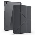 Fuchsia Galaxy Tab A11 Plus ile Uyumlu Siyah Kalem Bölmeli Tri Folding Kılıf