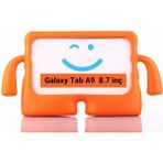 Fuchsia Galaxy Tab A9 8.7" ile Uyumlu kOkO Eğlenceli Karakterli Standlı Çocuk Tablet Kılıfı - Turuncu