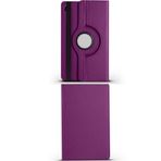 Fuchsia Galaxy Tab A9 Plus 11 inç Uyumlu Dönebilen Standlı Mor Kılıf