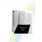 Fuchsia Galaxy Tab S10 Lite 10.9 İnç İle Uyumlu Kalem Bölmeli Katlanabilir Standlı Tri Folding Tablet Kılıfı