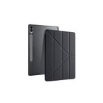 Fuchsia Galaxy Tab S10 Plus Uyumlu 12.4 inç Siyah Akıllı Kalem Bölmeli Standlı Tri Folding Smart Kılıf