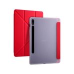 Fuchsia Galaxy Tab S9 Fe Plus 12.4 inç Uyumlu Kalem Bölmeli Stand Özellikli Akıllı Kırmızı Tablet Kılıfı