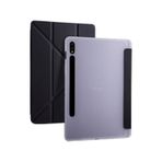 Fuchsia Galaxy Tab S9 FE Plus 12.4 inç Uyumlu Kalem Bölmeli Stand Özellikli Akıllı Siyah Tablet Kılıfı