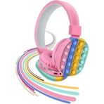 Fuchsia Gökkuşağı Eğlenceli Bluetooth V6 Mix Stereo Kulak Üstü Kulaklık