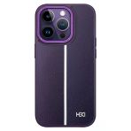 Fuchsia Hdd İphone 14 Pro Max İle Uyumlu Kılıf Hbc-155 Lizbon Kapak - Derin Mor