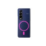Fuchsia Hdd Samsung Galaxy Z Fold 3 İle Uyumlu Kılıf Hbc-156 Magneticsafe Kapak - Lacivert