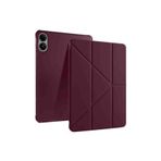 Fuchsia Honor Pad Gt ile Uyumlu 11.5 Inç Kalem Bölmeli Standlı Trifolding Tablet Kılıfı - Bordo