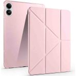Fuchsia Honor Pad Gt ile Uyumlu 11.5 Inç Kalem Bölmeli Standlı Trifolding Tablet Kılıfı - Rose Gold