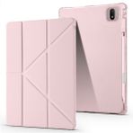 Fuchsia Honor Pad Gt Pro ile Uyumlu Kalem Bölmeli Uyku Modlu Standlı Trifolding Tablet Kılıfı - Rose Gold