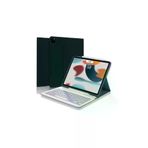 Fuchsia iPad Air 11 inç M2 Çipli 2024 6. Nesil Uyumlu Klavyeli Stand Özellikli Renkli Siyah Tablet Kılıfı