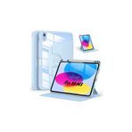 Fuchsia iPad Air 13 2025 M3 Çip Uyumlu 360 Dönebilen Yatay Dikey Standlı Pino Mavi Tablet Kılıfı