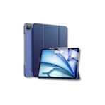 Fuchsia iPad Air 13 A2898 / A2899 / A2900 ile Uyumlu Kalem Bölmeli Smart Cover Akıllı Tablet Kılıfı Lacivert