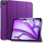 Fuchsia iPad Air 13 Inç M2 Çipli 2024 Uyumlu Akıllı Smart Cover Tablet Kılıfı A2898/A2899/A2900 - Mor