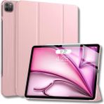 Fuchsia iPad Air 13 Inç M2 Çipli 2024 Uyumlu Akıllı Smart Cover Tablet Kılıfı A2898/A2899/A2900 - Rose Gold