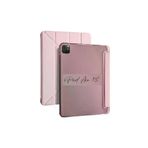 Fuchsia iPad Air 13 Inç M2 Çipli Uyumlu Kalem Bölmeli Akıllı Trifolding Tablet Kılıfı - Yeşil
