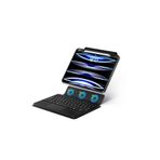 Fuchsia iPad Pro 11 2025 M5 ile Uyumlu Touch Padli Bluetoothlu Klavyeli Standlı Tablet Kılıfı